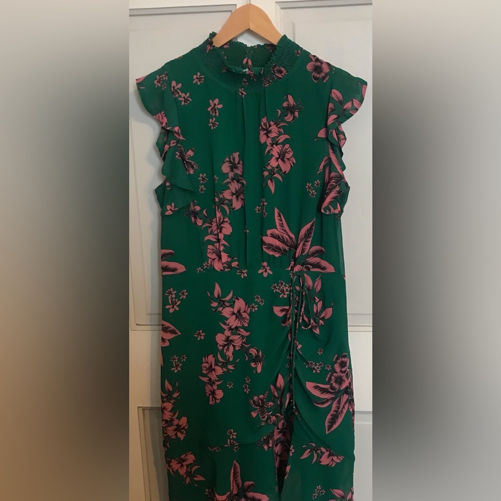 Sam Edelman Dress, size 12, green with pink floral